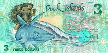 Cook Islands Shark on Money